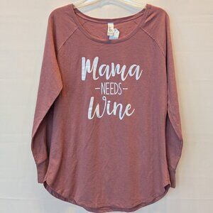 "Mama Needs Wine" Longsleeve Top